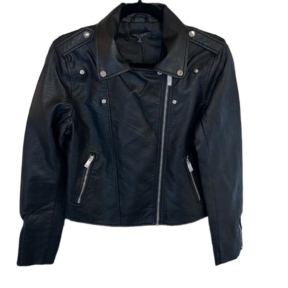 Romeo + Juliet Couture Black Faux Leather Jacket Size Medium NWT - Picture 15 of 17